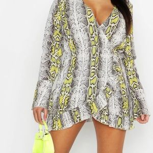 Plus Snakeskin print dress